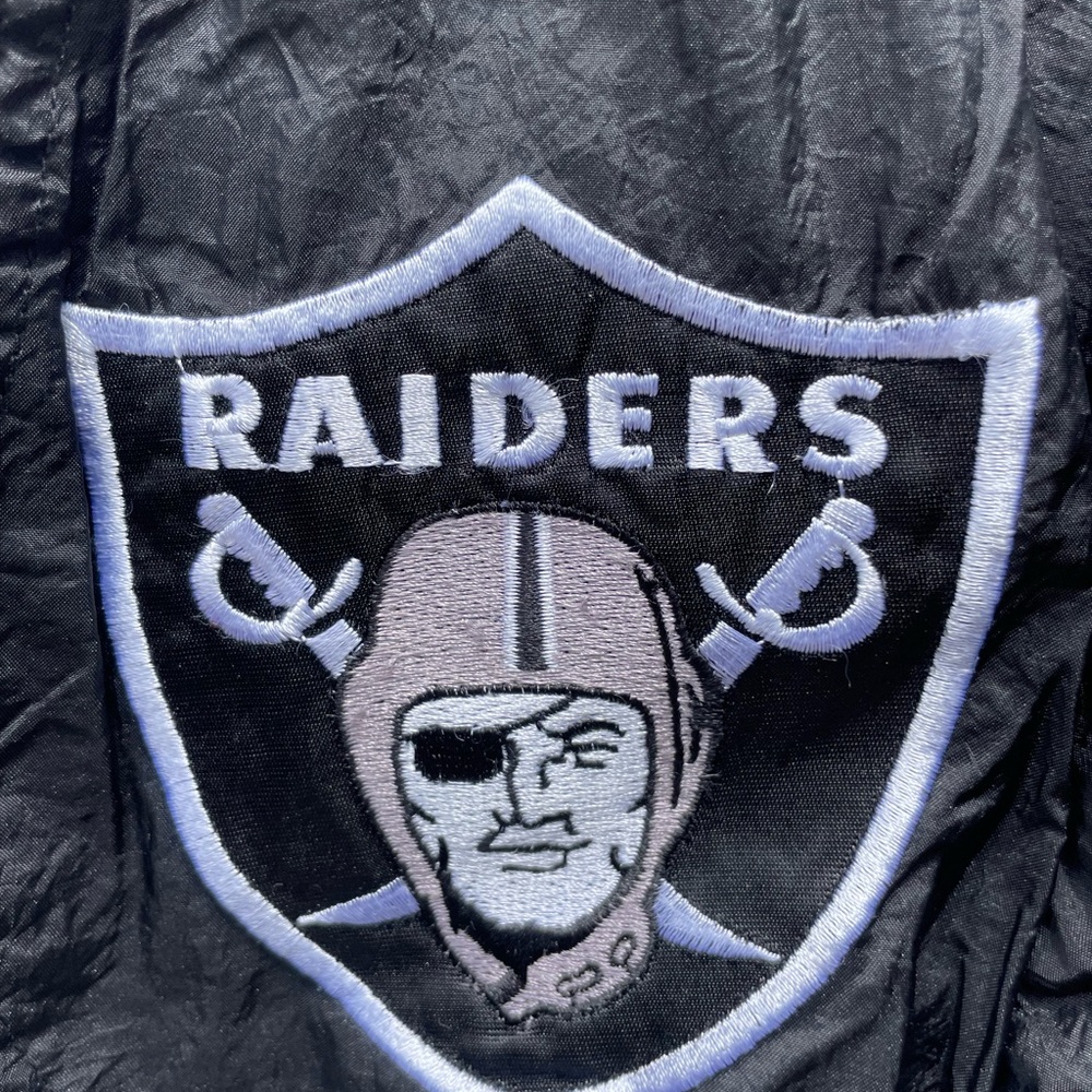 Vintage Pro Player Black and Gray Raiders Jacket